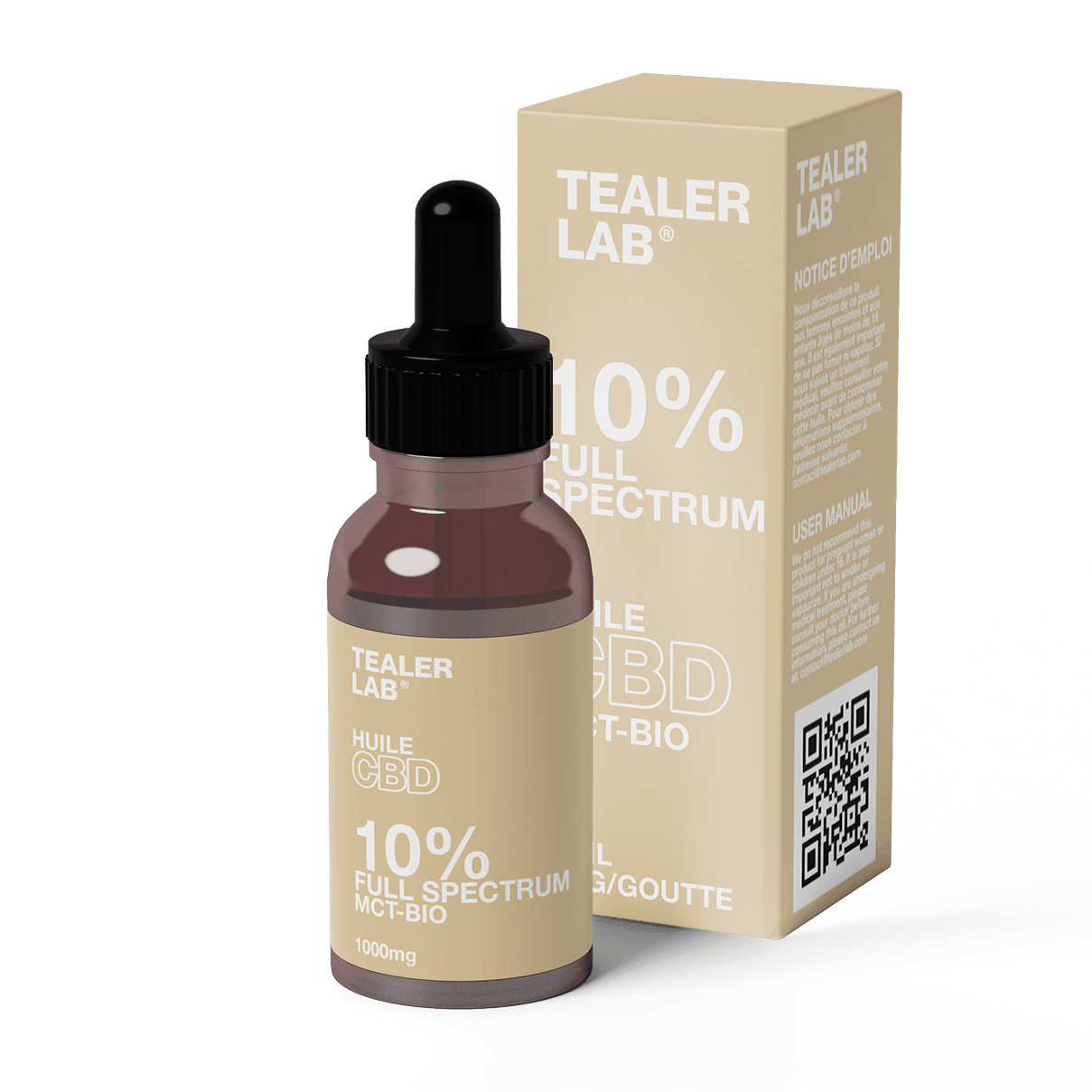 Huile CBD 10% full spectrum - Nature | Tealerlab