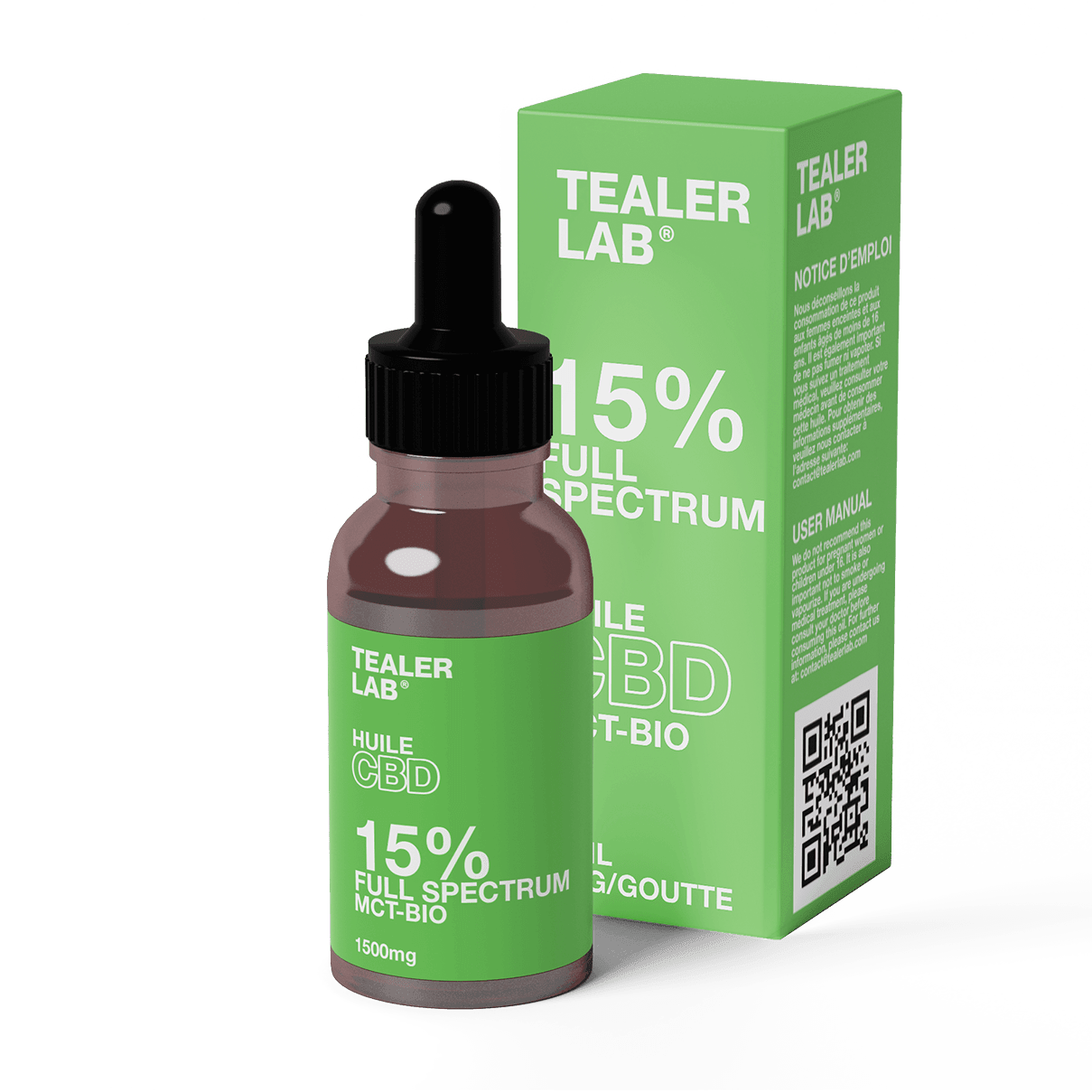 Huile CBD 15% full spectrum - Nature | Tealerlab