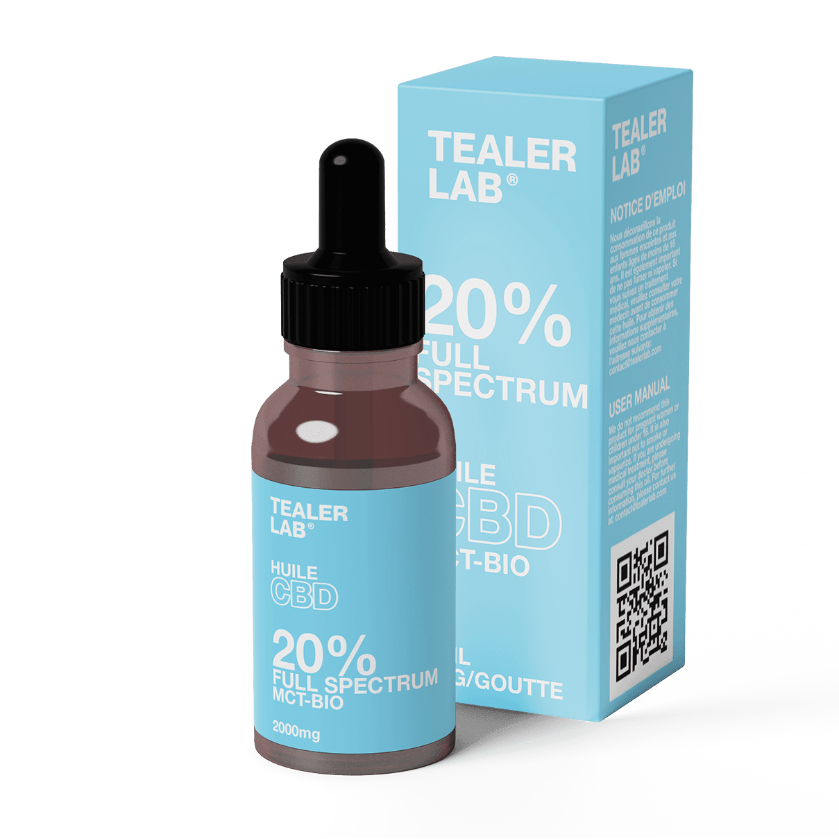 Huile de CBD 20% Full Spectrum - Nature | Tealerlab