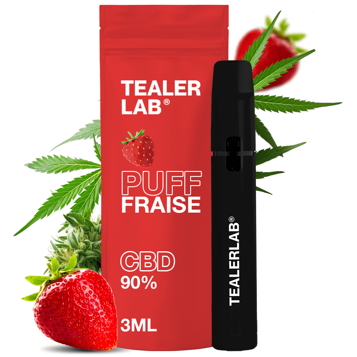 Puff CBD - Fraise | Tealerlab